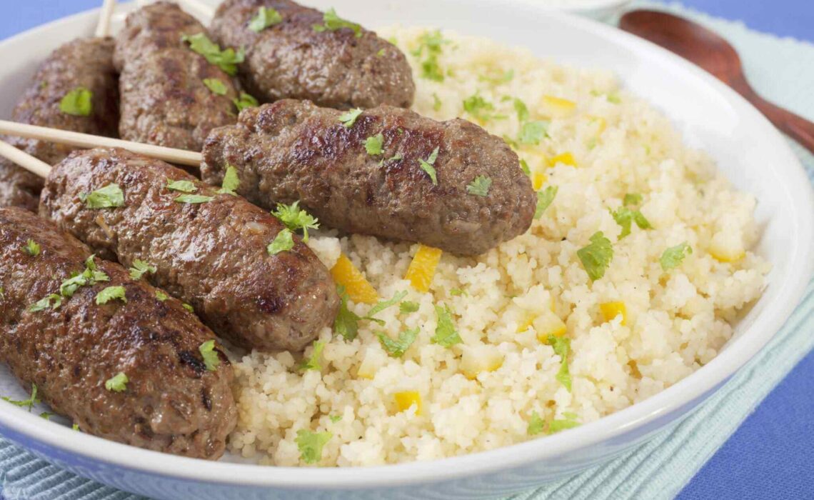 Baked Kefta With Couscous